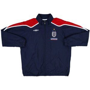 3/$188❤️unworn Umbro ENGLAND 2007-08 Track Top Jacket Windbreaker Embroidered